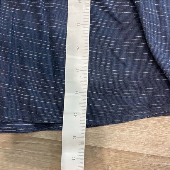 HUGO Hugo Boss Navy Blue Super soft stretchy Cotton Button Up Shirt L - Picture 11 of 12